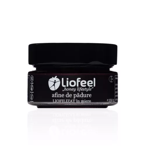 Afine de padure liofilizate in miere, Liofeel, 150g