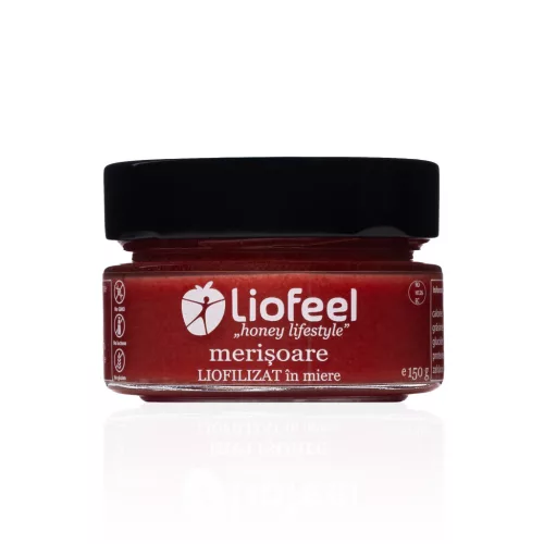 Merisoare liofilizate in miere, Liofeel, 150g