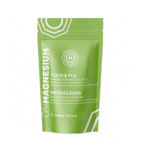Fulgi de baie cu magneziu stravechi pentu raceala si gripa, COLD & FLU, OsiMagnesium, 1000g