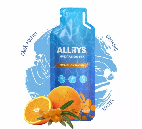 Hydration Mix, funkcionális étrend-kiegészítő homoktövis és narancs, 100% természetes, Allrys, 50 ml